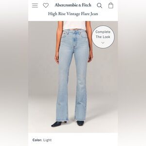 Abercrombie & Fitch The Vintage Flare High Rise 28 long (6L)
